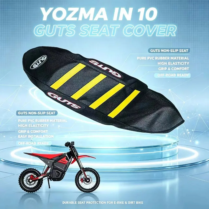 Yozma in 10 GUTS Seat Cover PVC Pure Rubber High Elasticity Material for Electric Off-Road Motorcycle Customization