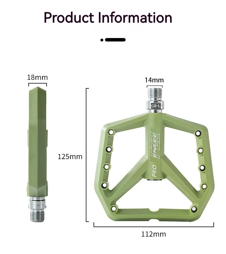 Enlee Mountainbike ultraleichtes Nylon pedal für Fahrrad pedal verbreitert ultraleichte Dichtung du Lager MTB Fahrrad pedale Zubehör – Detail 13