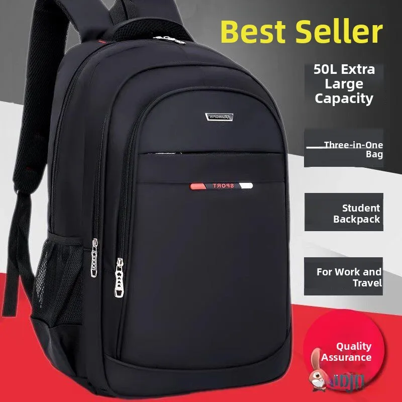 

High Capacity Nylon Business Bag Unisex Travel Backpack Anti-Theft Dual-Shoulder Bag for Men And Women Youth Vertical Square ...
