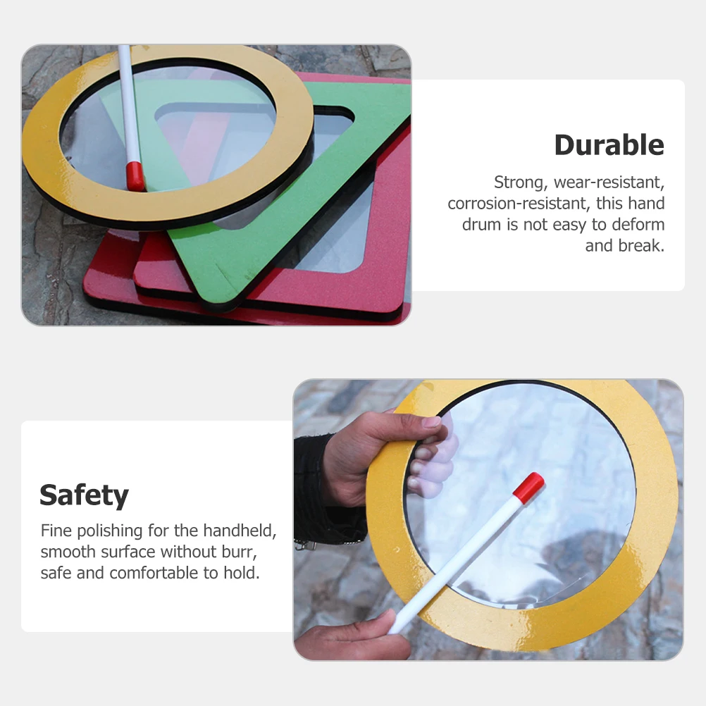 

1Set Hand Drum with Drumstick Fine Polished Surface Safe Comfortable Grip Professional Percussion Instrument for Children's