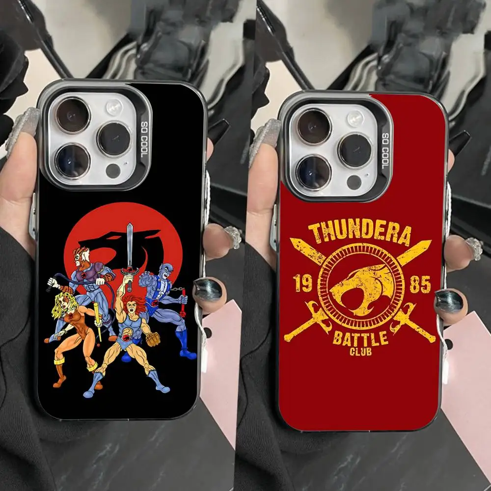 

T-ThunderCats Cartoon Phone Case For iPhone 16,15,14,13,12,11,Pro,Max,Plus,Mini,XS,SE Anti Fall Black Matte Hard Bumper