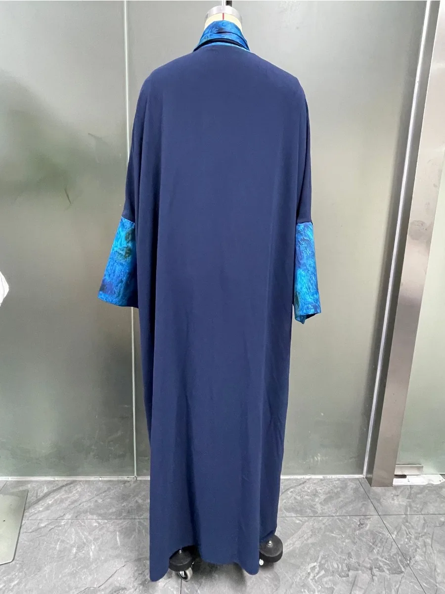 Eid muslimischen Hijab Abaya für Frauen drucken Ärmel Abayas mit Schal Strickjacke Jalabiya Party kleider Dubai Kaftan Vestidos lange Robe