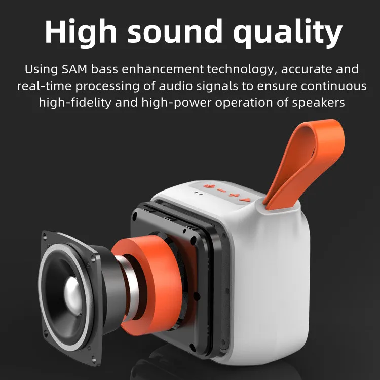 XDOBO 12W Portable Bluetooth 5.2 Speaker IPX7 Waterproof TWS TF Card Slot Type-C Charging With Silicone Handle For Outdoor Use