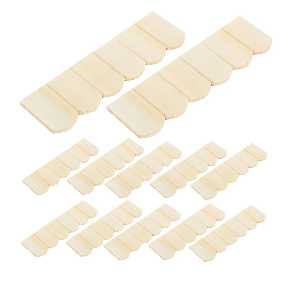 

36Pcs Wooden Dollhouse Roof Tiles Miniature Brick Tiles for DIY Mini House Decoration Dollhouse Accessories Miniature Roofing