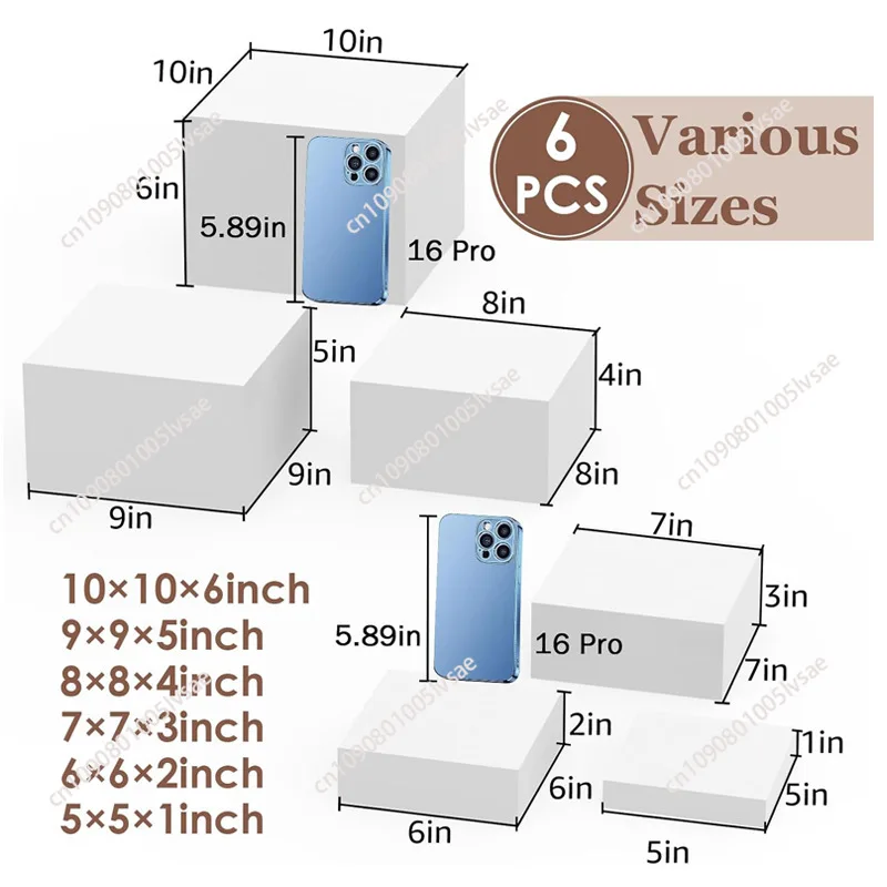 Acrylic five-sided box three-dimensional buffet display stand wedding cake decoration heightening rack base