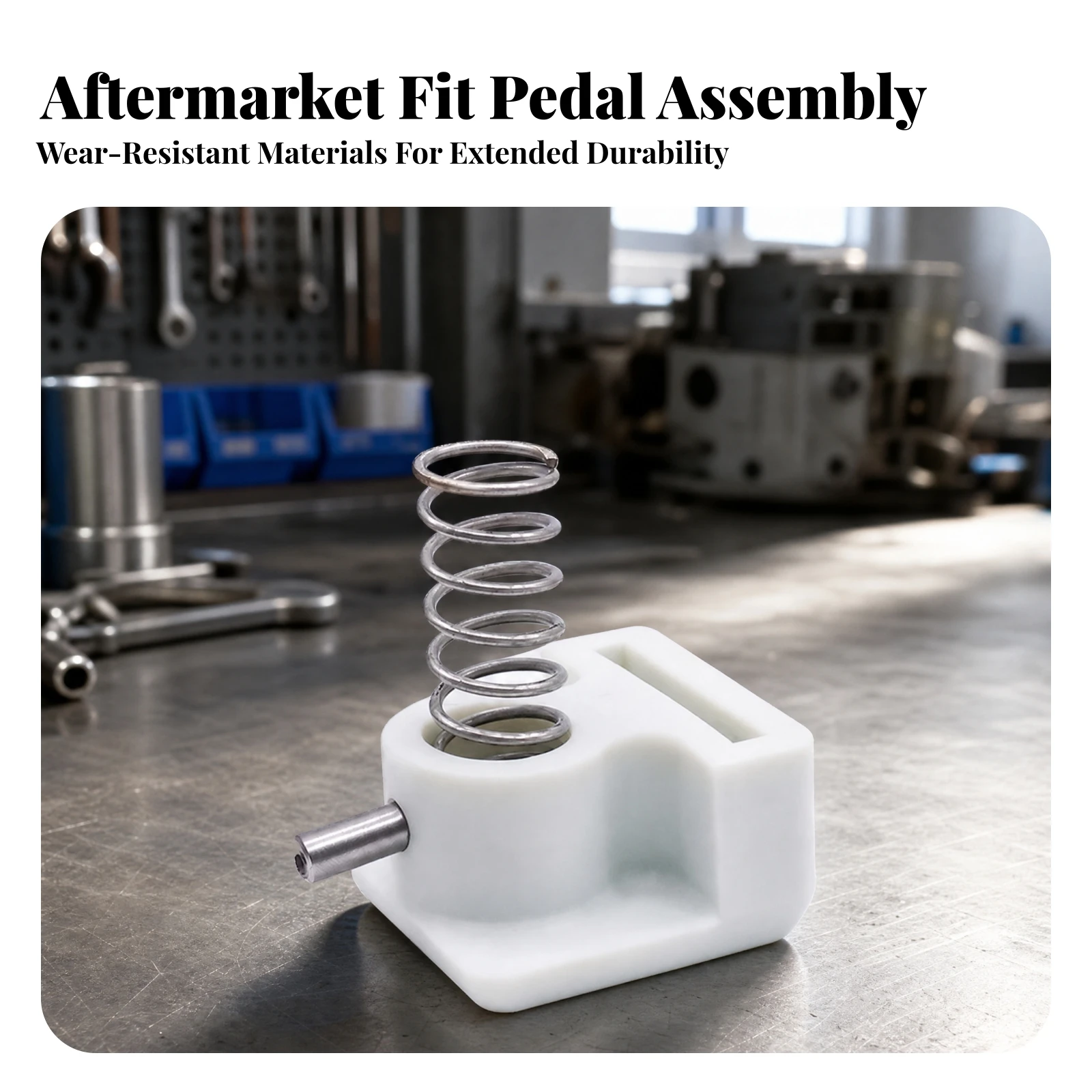 Plastic Pedal Stop Repair Kit with Spring and Pin Fits Bobcat Models Restores Reliable Pedal Travel