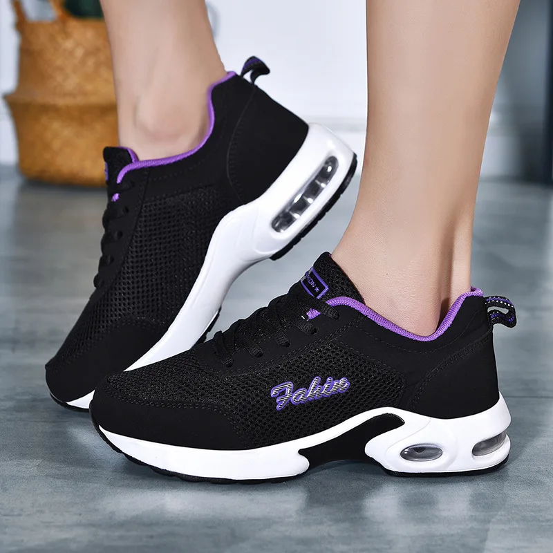 Women Walking Shoes Lightweight Luxury Designer Shoes Women Fashion Sneakers Air Cushion Autumn Comfortable Casual Shoes Outdoor