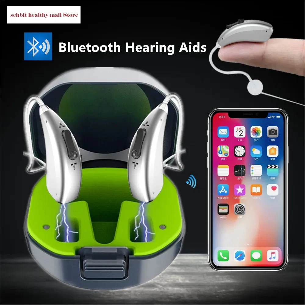 Bluetooth Hearing Aid ELHearing Rechargeable Lithium Battery Charger Programmable Digital Mini Portable Charging Ase Ear