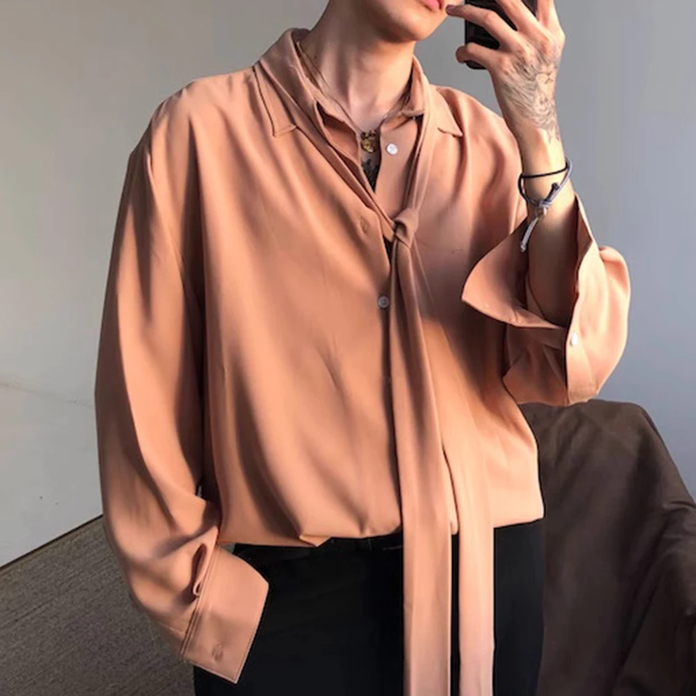 Loose Fit Shirt Casual Tie Shirt Suitable For Autumn Brand New Condition Fashionable Style Multiple Sizes Available