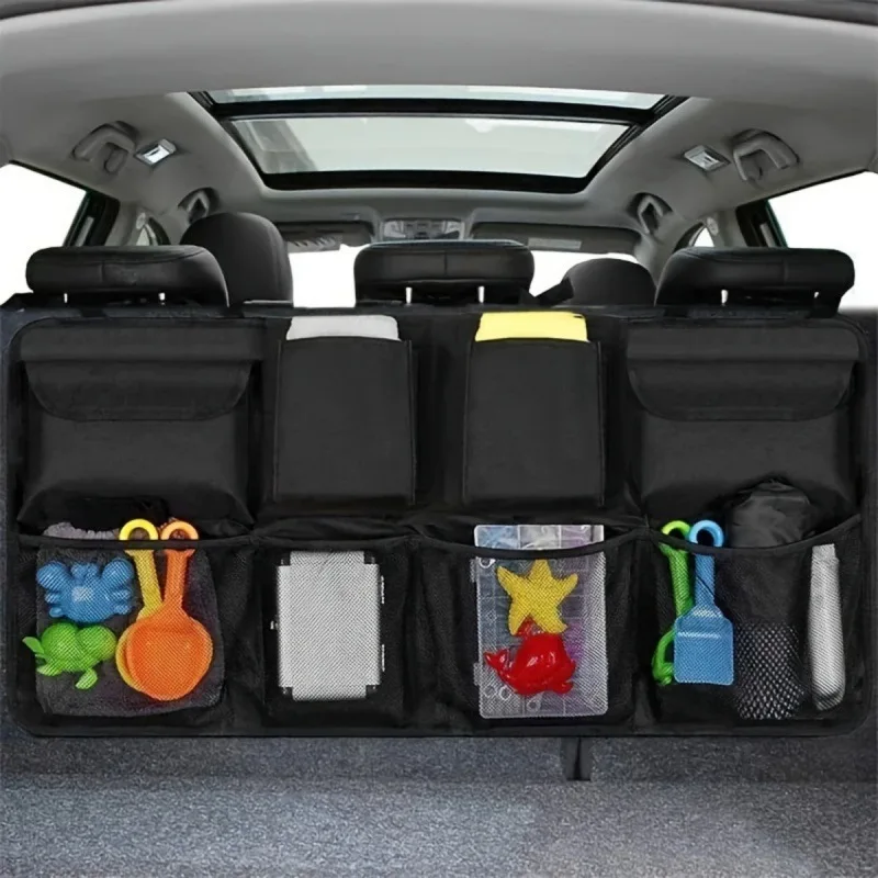 Car Seat Back Storage Hanging Bag SUV Car Waterproof Storage Storage Box Mesh Pocket Car Interior Supplies