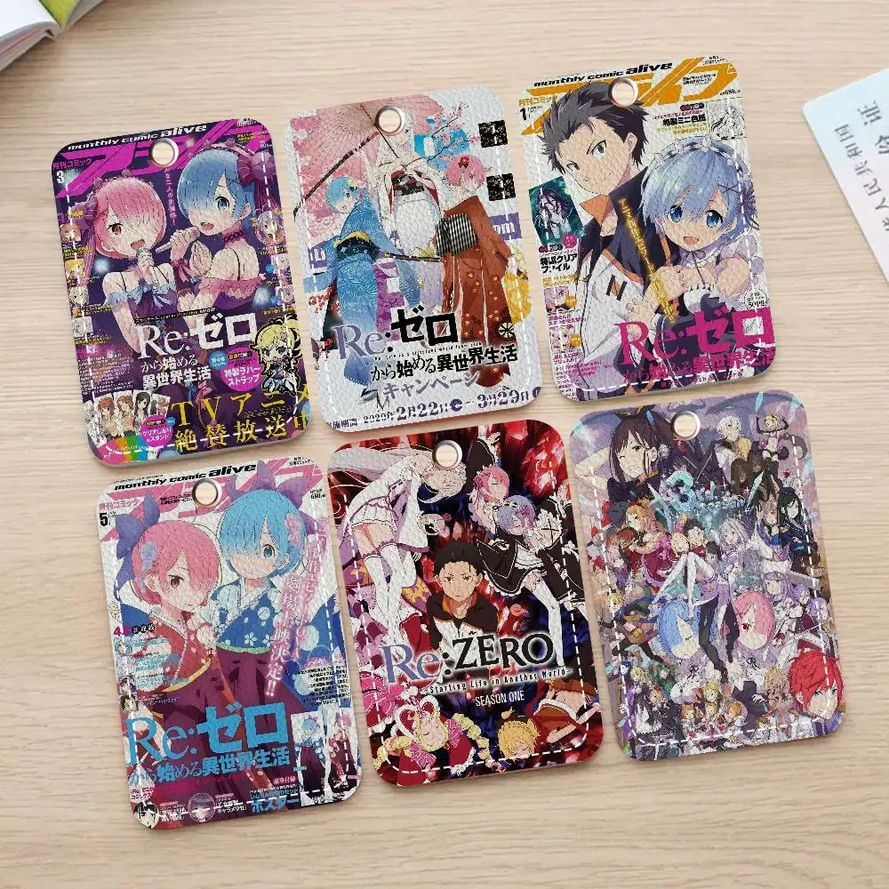 

Anime Re Zero Anime Rectangle Keychain Card Holder, Badge Credit Card Holder, Student ID Card Holder, Bus Cards Cover