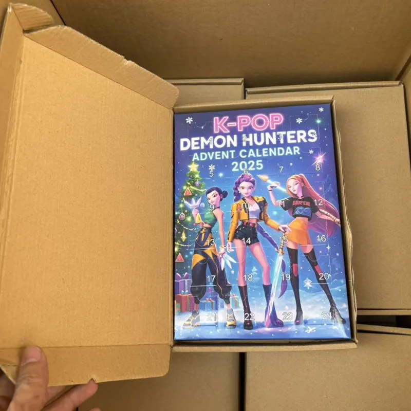 New 3D K Pop Demon Hunters Advent Calendar K-Pop Demon Hunters Rumi Mira Zoey Christmas Countdown Advent Calendar Gift 24 Days