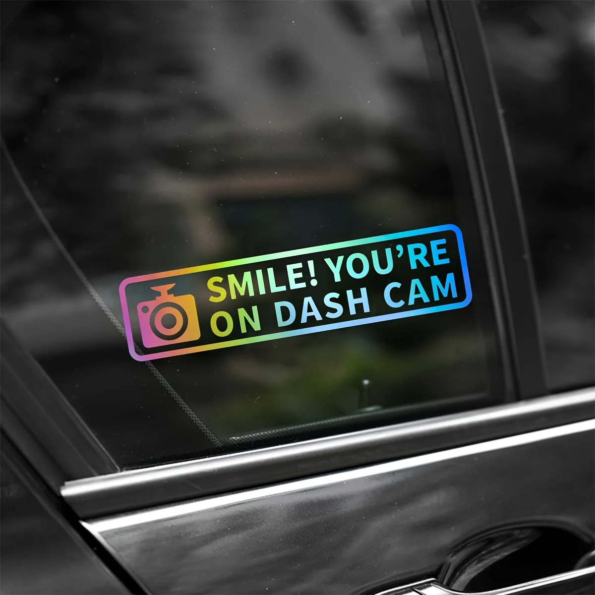 Smile Face Sticker 1PC Funny Driving Recorder Vinyl Reflective Decal Car Window Motorcycle Truck Laptop Decor