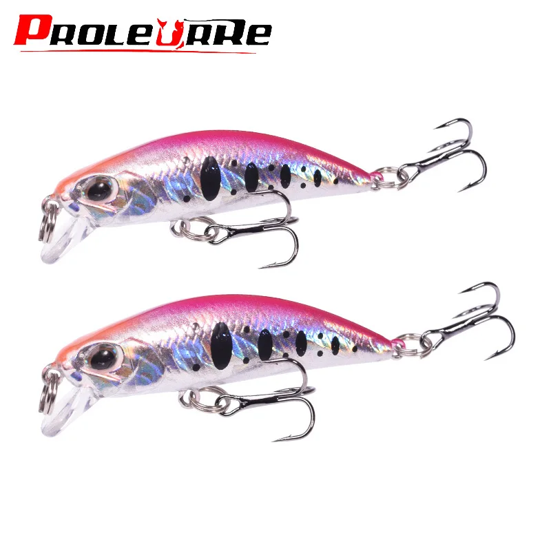 Mini Sinking Wobblers Minnow Fishing Lures 5.5cm/5.2g Trout Artificial Plastic Hard Bait Jerkbait Crankbait Bass Fishing Tackle