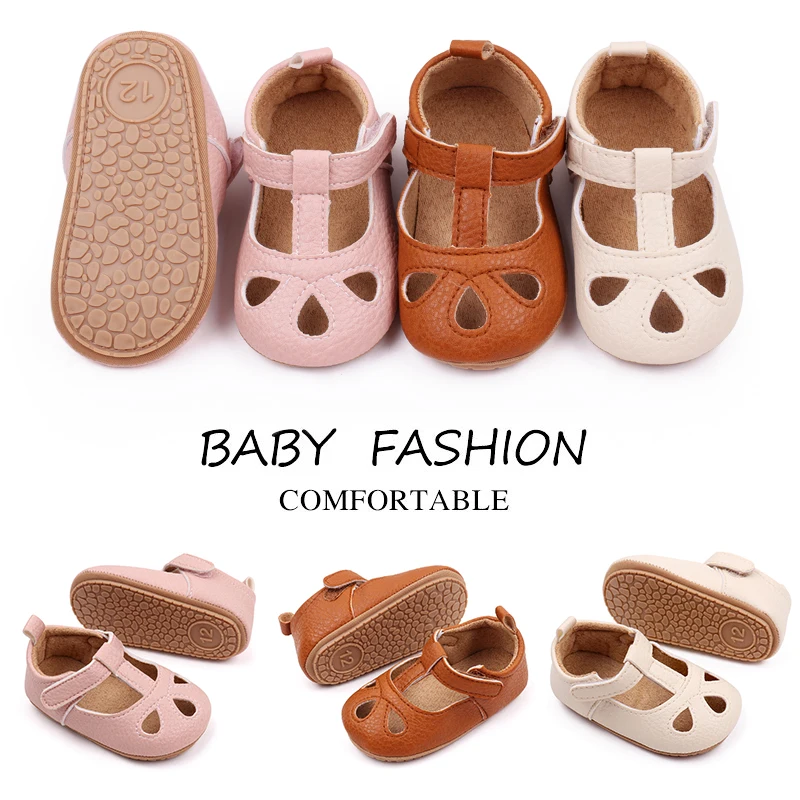 Baby Spring and Summer Sandal Girls and Boys 0-18 Months First Step Shoes Casual Walking Hollow Breathable Fanshion Anti-slip