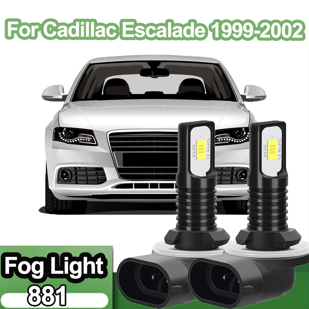 

Для Cadillac Escalade 1999-2002 2 шт. светодиодные противотуманные фары 881 6000K белый комплект обновления 3570 CSP внутренний привод противотуманные фары