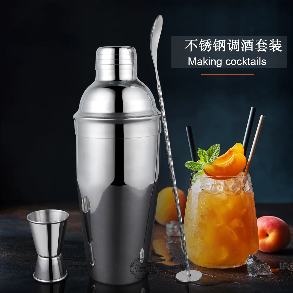 304 Rvs Shaker Glas Cocktail Shaker Set Bar Gereedschap Wijn Gereedschap Barman Set