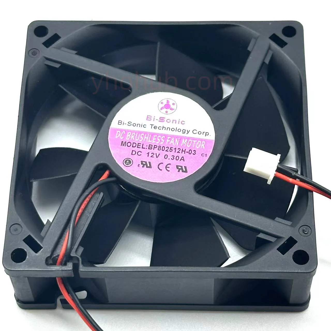 

Bi-Sonic BP802512H-03 DC 12V 0.30A 80x80x25mm 2-Wire Server Cooling Fan