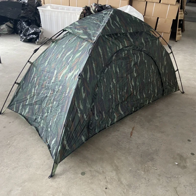 Single Person Four-Season Camping Tent With Quick Automatic Opening Portable Safari Bow Design Tente Individuelle