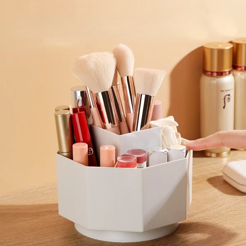 

Cosmetic Organizer Box 360 Degree Rotating Makeup Brush Case Holder Lipstick Holder Eyebrow Pencil Storage Tube