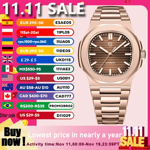 PAGANI DESIGN 2025 nuevo reloj para hombre, relojes mecánicos de lujo para hombre, reloj de pulsera automático de lujo, reloj deportivo con espejo de zafiro superior