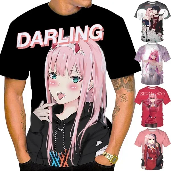 

Новая мужская и женская футболка Kawaii с 3d принтом аниме, модная футболка для пар, топ в стиле Харадзюку в стиле хип-хоп с коротким рукавом