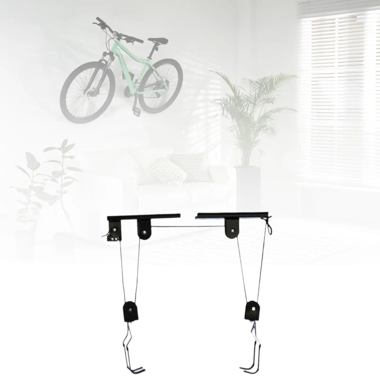 

Система хранения шкивов подъема велосипеда Вешалка для велосипеда Потолочная вешалка емкостью 20 кг для гаража Универсальная