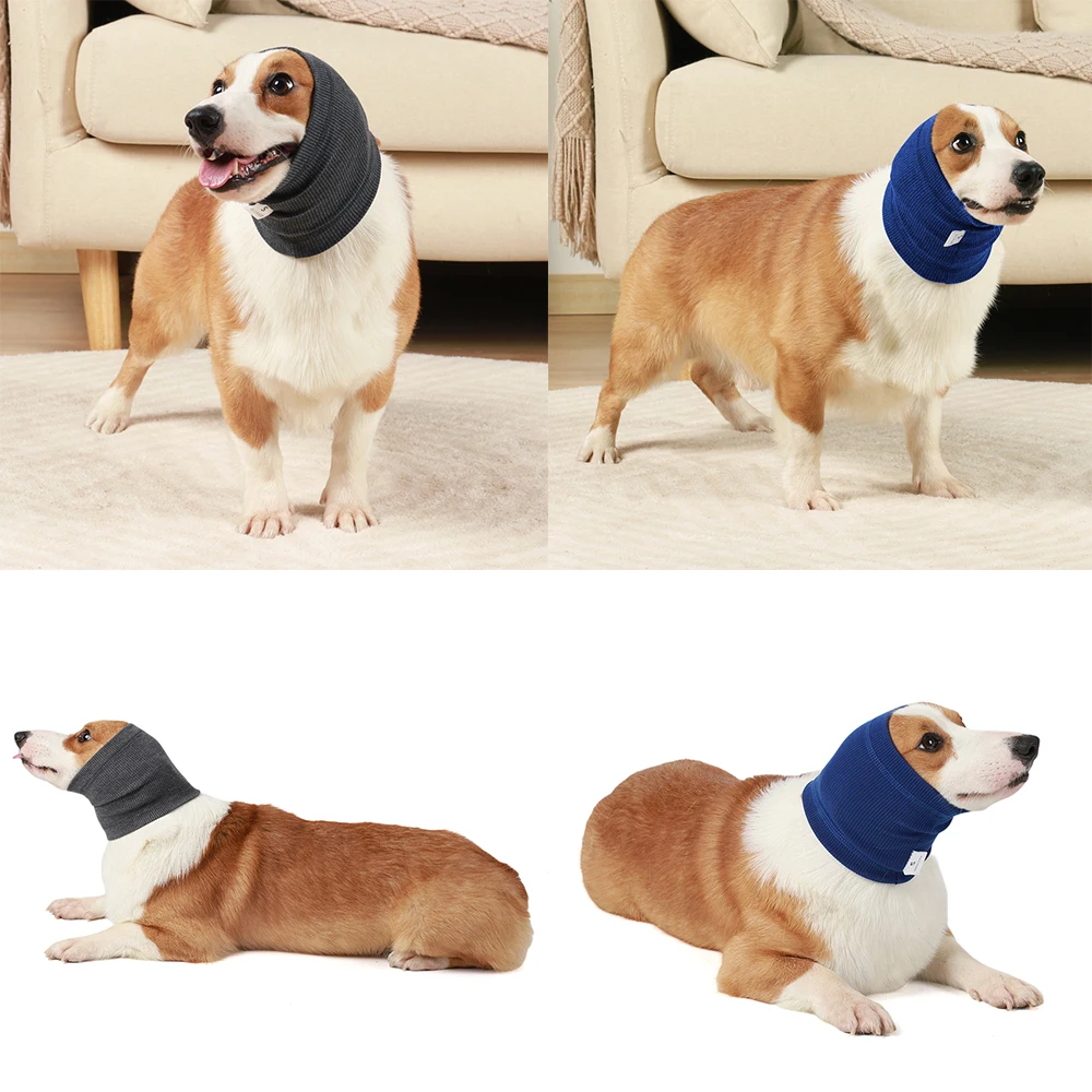 Anxiety Relief Soothing Dog Scarf Warm Pet Headwear In Winter Adjustable Teddy Cat Head Accessory Pet Relaxation Headdress