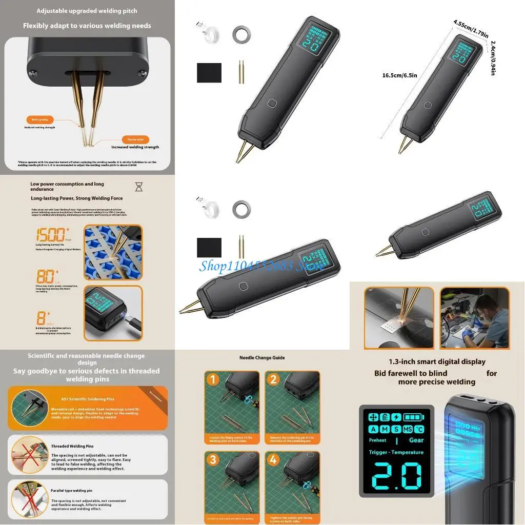 

Y6GD Portable Handheld Spots Welder Adjustable Electrode Spacing Efficient Welding For DIY Projects