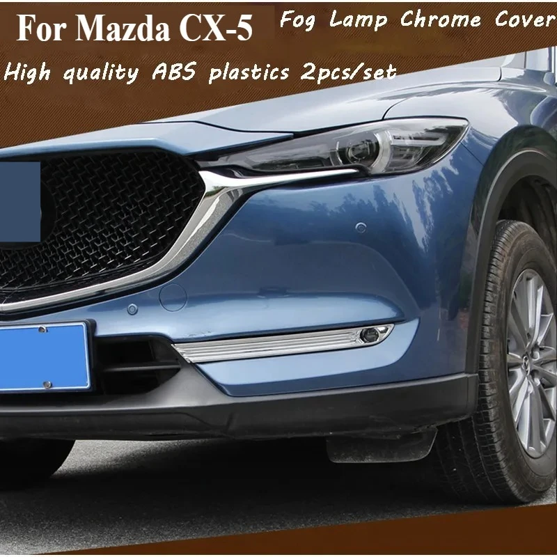 

For Mazda CX-5 CX5 2017-2024 Accessories Car Front Fog Light Trim Strips Decoration Cover