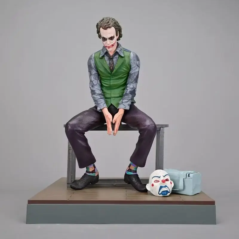 2024 New 30cm Joker Sitting Posture Figure Anime Movie Birds Of Prey Clown Figure Pvc Action Figurine Collection Model