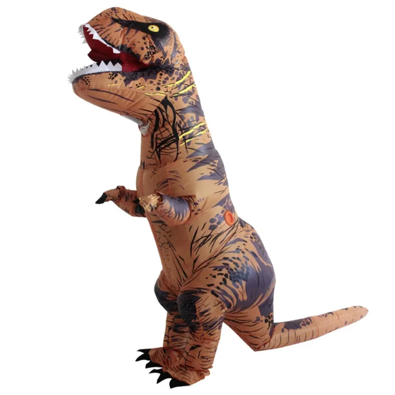 Tyrannosaurus Rex Inflatable Costume, Halloween Party Fancy Suit, Jurassic Mascot, Cartoon Animation, Adult, Kids Cosplay