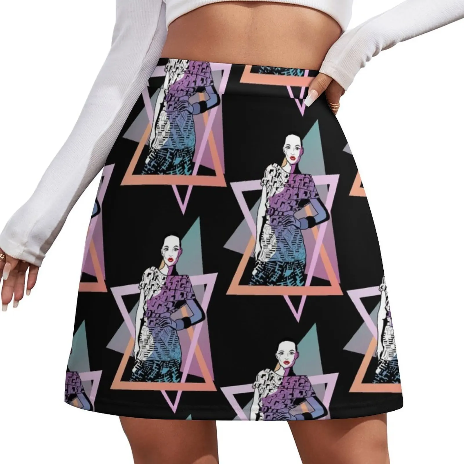 

80s style Mini Skirt chic and elegant woman skirt fashion korean clothing Mini Skirt