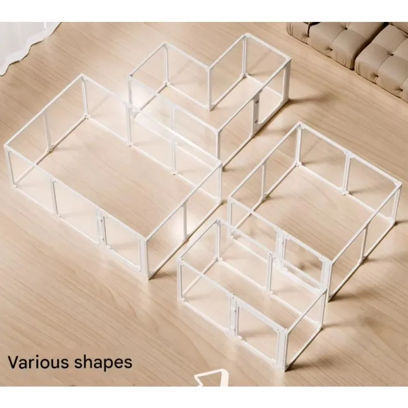 Pet Fence Panoramic High Permeability ABS Transparent Thickened Anti-falling CAT Rabbit Small Pet Indoor Customizable All