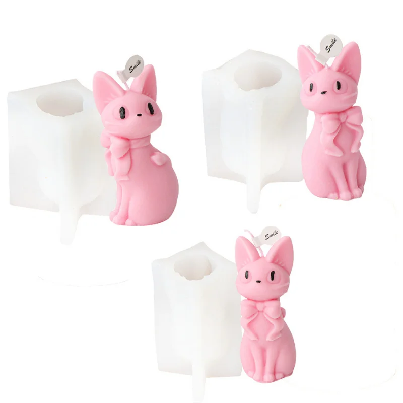 

3D Marie Cat Silicone Mold for DIY Scented Candles, Realistic Animal Figures, Resin Crafts and Home Decor Ornaments