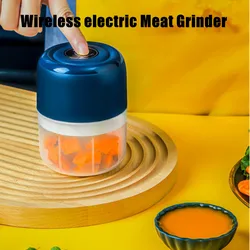 250ml Wireless Electric Mini Garlic Press Auxiliary Food Cooking Machine Small Ha Household Kitchen Tools Meat Grinder Pepper