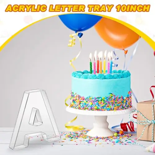 10 Inch Acrylic Letter Box Form Tray Display Fillable Letter Box Birthday Party Acrylic Candy Tray