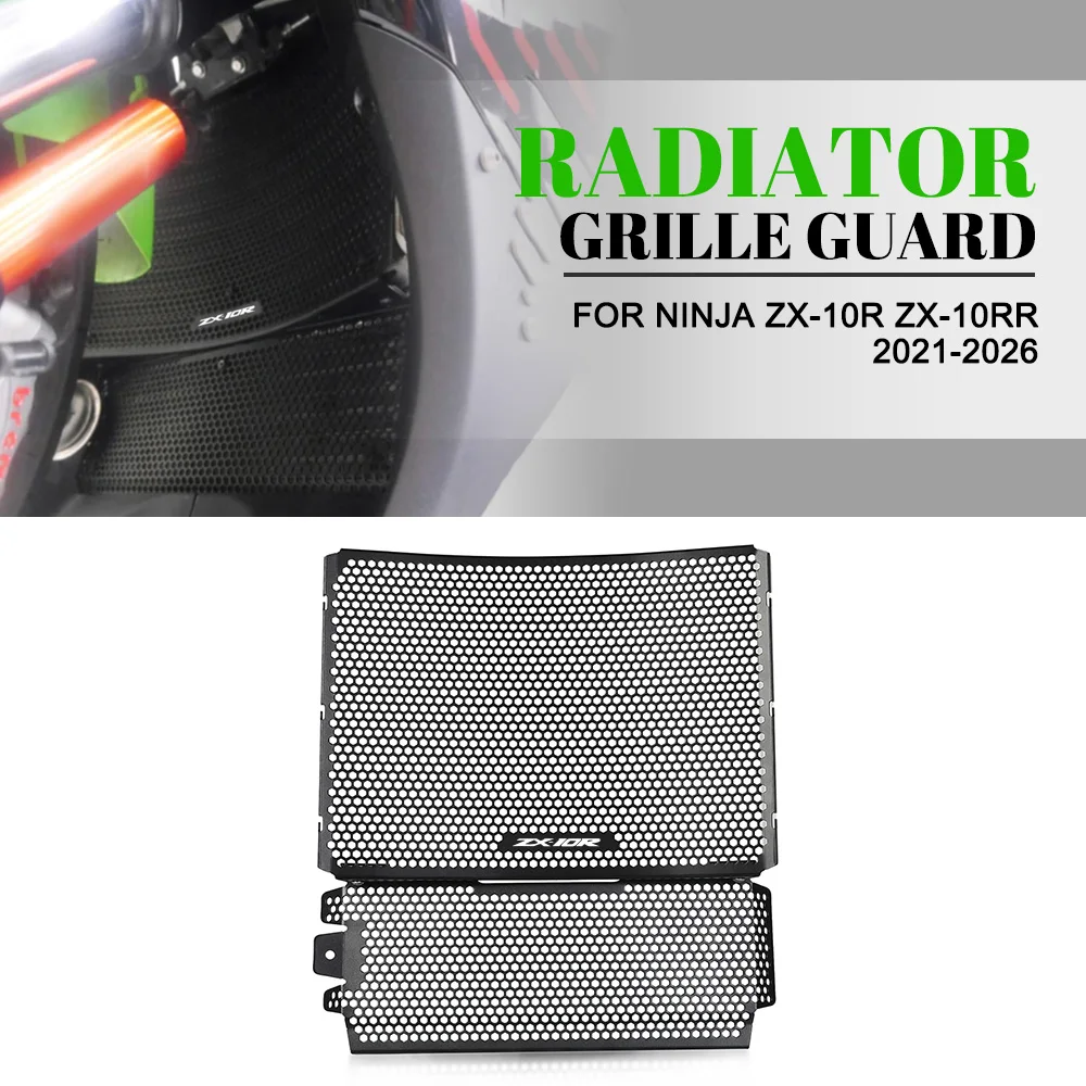 

For Kawasaki Ninja ZX-10R ZX-10RR 2021-2023-2024-2025-2026 Radiator Guard Grill Cover Protector Water Tank Radiator Accessories