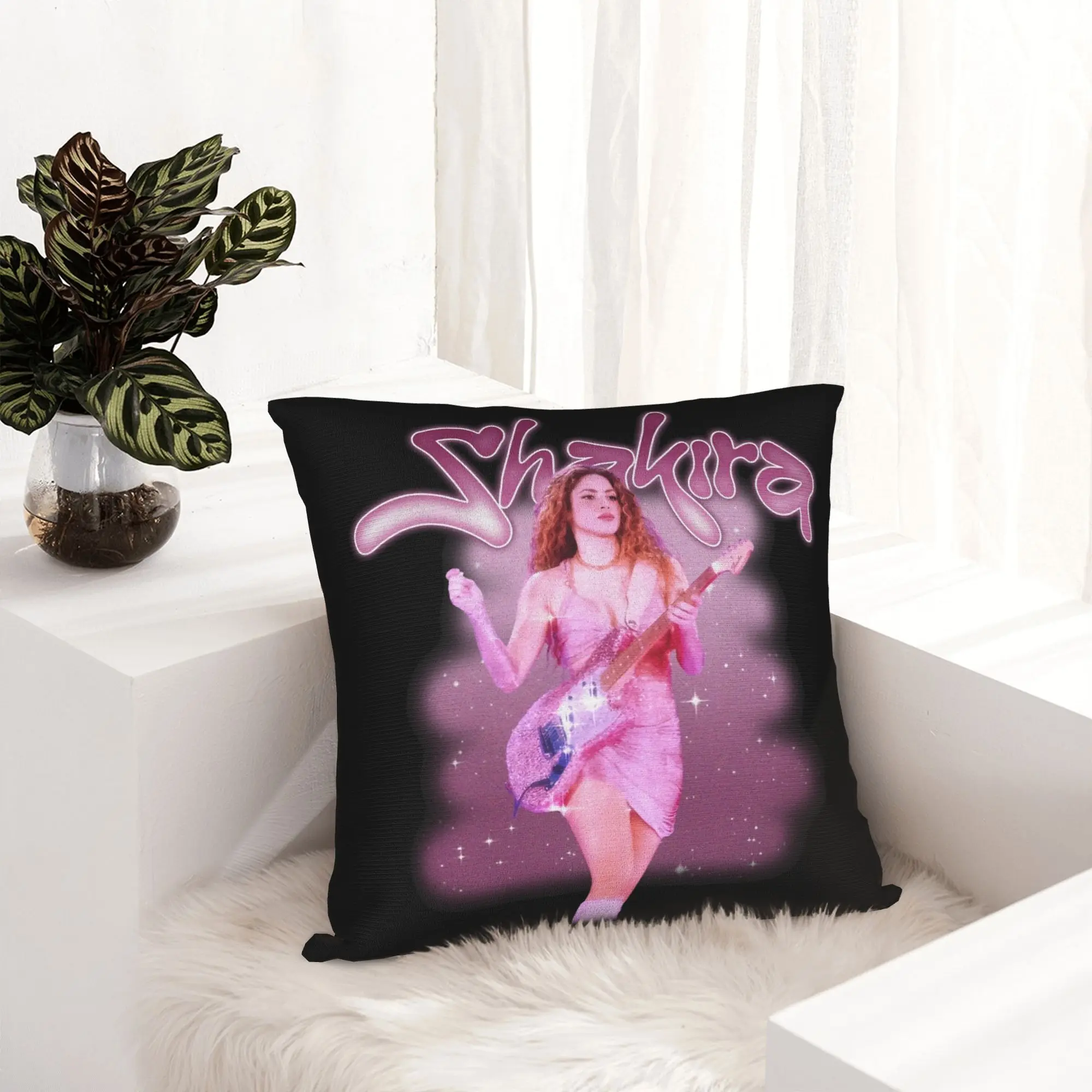Singer Shakira Pillowcase Double-sided Printing Polyester Cushion Cover Decorative  Pillow Case Cover Home Square 40*40cm