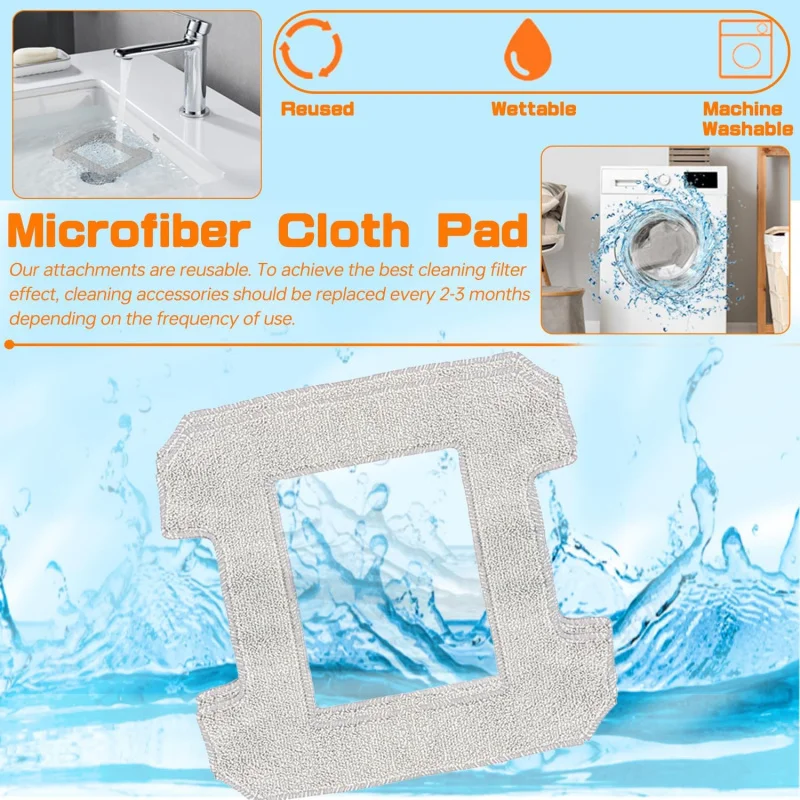 قطع غيار داخلية لغسالة النوافذ W1 Pro لـ Ecovacs Winbot W2 /W2 Omni /W1 /W1SPRO /W2PRO Mop Rag مُنظف نوافذ آلي