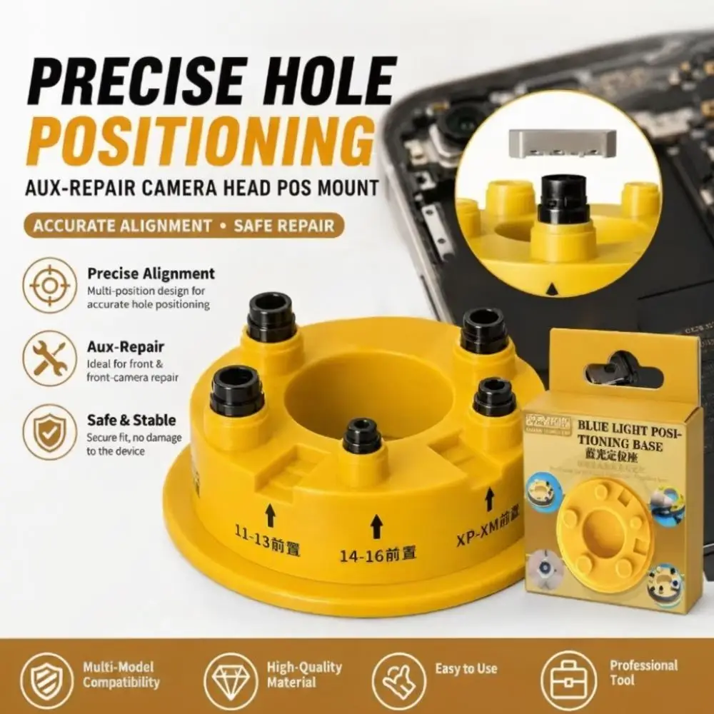 Blue-light Positioning Phone Camera Repair Fixture Hole‑Aligning Convenient Integrated Mount Camera Head Pos Base Durable