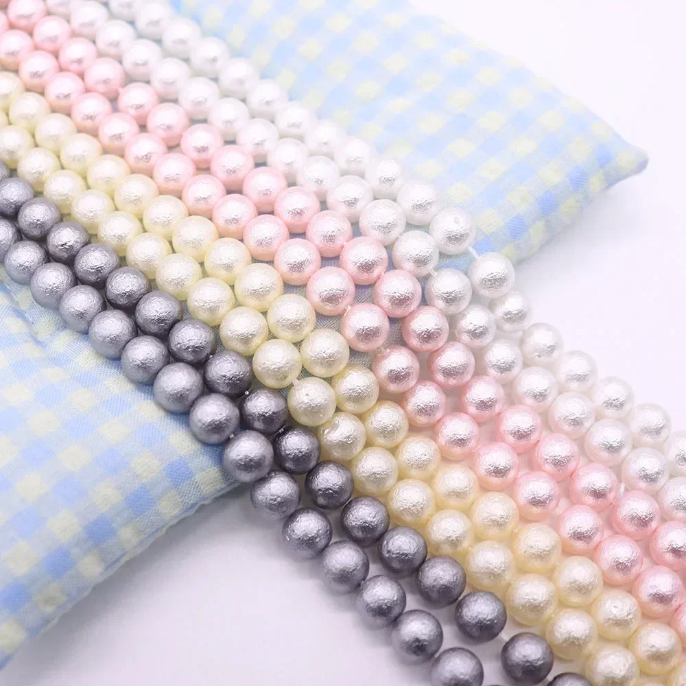 1strand Fashion Colorful Round Straight-hole Dyed Loose Beads DIY Material Accessories for Necklaces and Earrings Jewelry