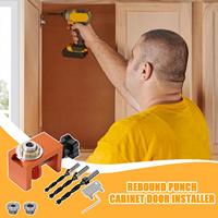 Cabinet Door Mounting Jig Aluminum Alloy Cabinet Door Hardware Jig Positioning Device Convenient Versatile Clamp For Home