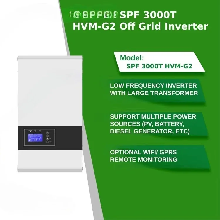 Storage Inverter 6000 Watts Solar Inverter 6kw 5kw SPF 3000-6000T HVM/DVM-G2 Single Phase Parallel Inverter 24v 48v