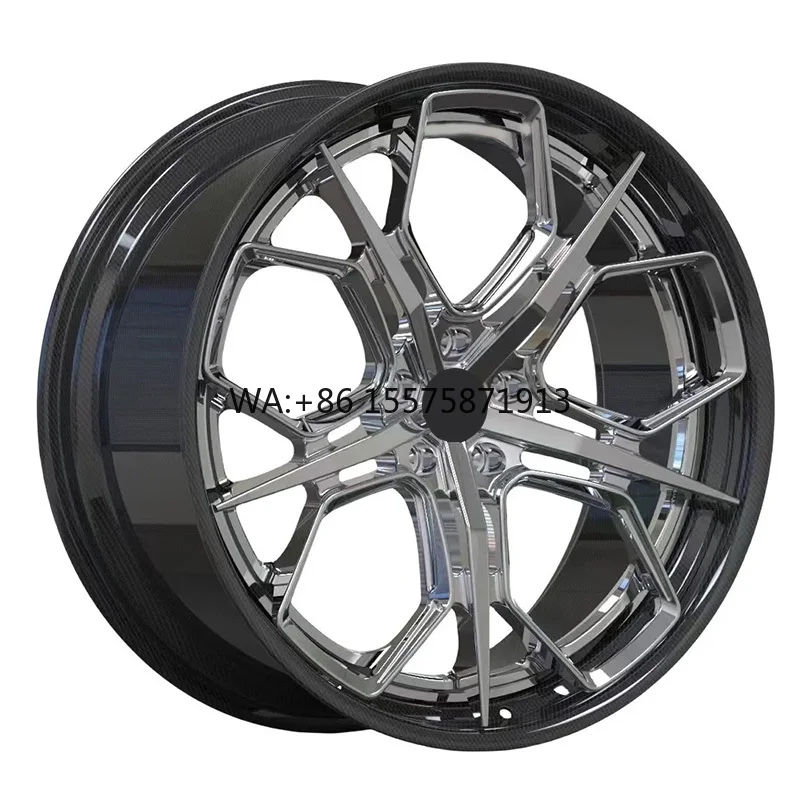 

Racing Car Wheels 18 19 20 21 22 23 24 Inch 5x120 5x112 Black Chrome Concave Aluminum Alloy Forged Rims for Audi R8 A8 BMW Benz