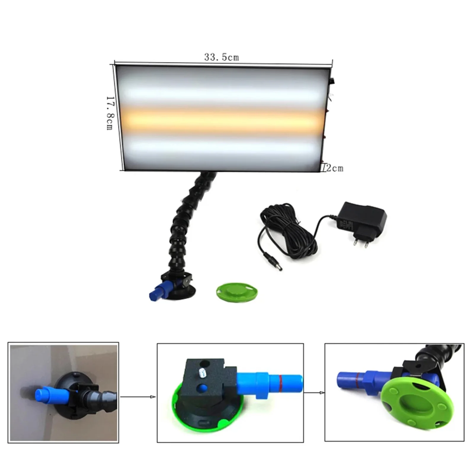 Car Dent Repair Light PDR Light With 75mm Pump Suction Cups With High Quality Light Stand 3 Pins AdjustableTwo Types