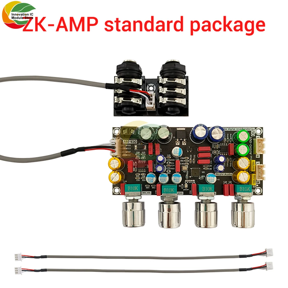 ZK-AMP Placa de reverberación de Karaoke mejorada de segunda generación, micrófono, tablero de prefectos de canto, mezcla Dsp, DC8-26v antirrobo