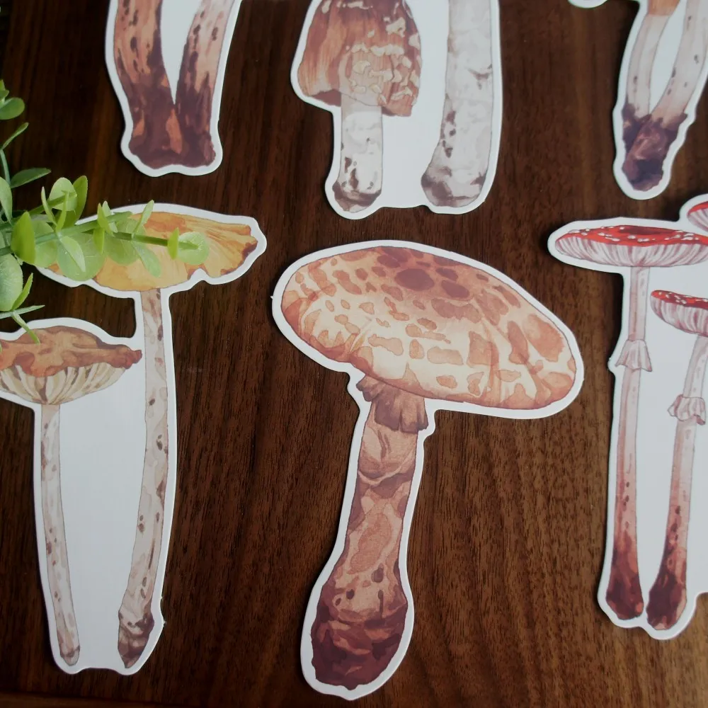 15pcs Picking Wild Mushrooms Card As Scrapbooking Party Invitation Gift Card Message Postcard Greeting Card