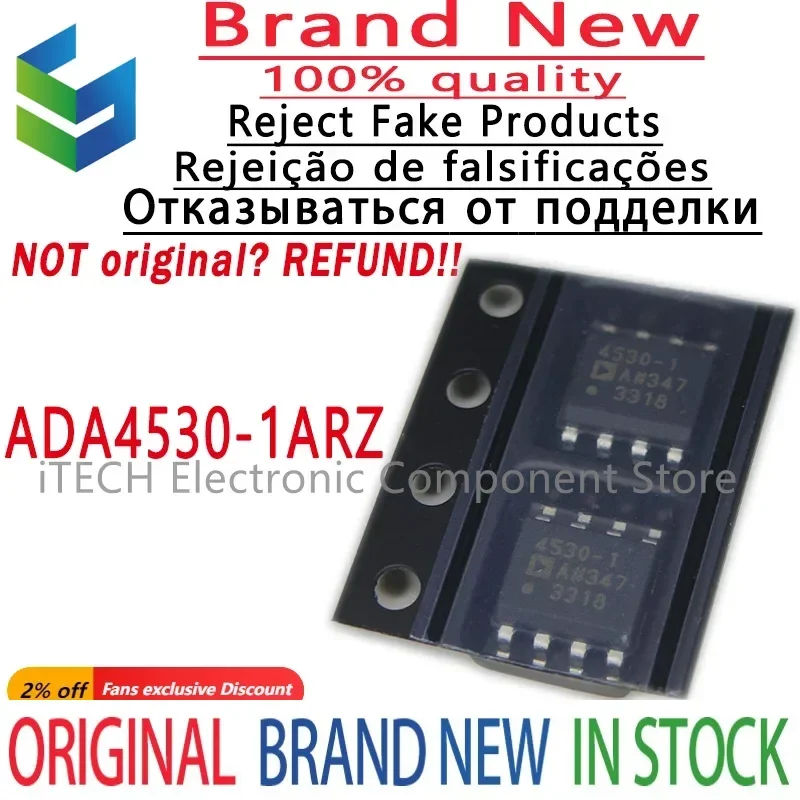 1PCS ADA4530 New Original ADA4530-1ARZ Patch SOP8 Operational Amplifier Silk Screen 4530-1 100% Original And Authentic