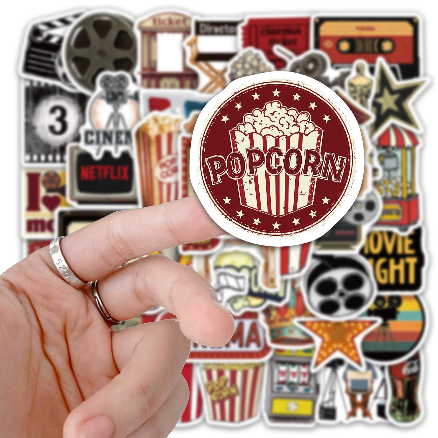 50PCS Retro Film Aufkleber DIY Telefon Fällen Laptops Tablets Thermos Tassen Spielzeug Desktop Aufkleber